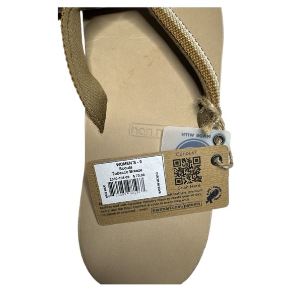 Hari Mari Scouts Leather Flip Flops Sandals 9 NWT - Picture 3 of 7